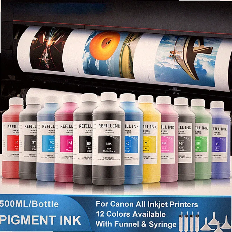 500ML Pigment Ink For Canon PFI-120 PFI-320 PFI-102 PFI-104 PFI-707 PFI-710