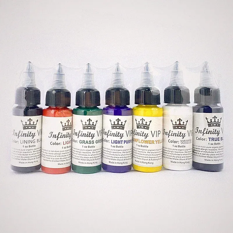 7pc 30ml Bottle Professional Tattoo Pigment Ink for Safe Semi-Permanent Eternal