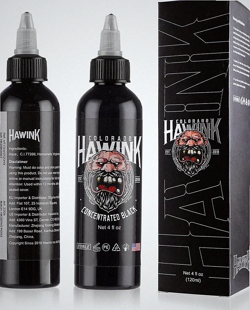 Black Tattoo Ink 4Oz 120Ml Concentrated Pigment Professional Tattoo Supply